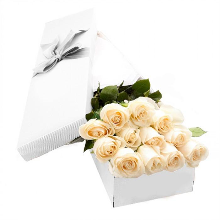 Premium Box Roses Dozen Boxed Premium Roses (Red, Pink, Rainbow, Blue, Purple, Mixed ...